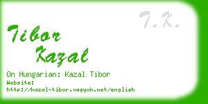 tibor kazal business card